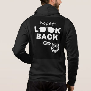 Svart Svart Hoodie med Djärvt Motiverande Citat T Shirt