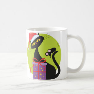 Svart svart julklapp 1950-årsjubileum kaffemugg