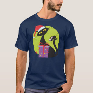 Svart svart julklapp 1950-årsjubileum t-shirt