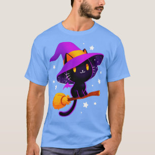Svart, svart, magisk katt, söt pooky t shirt