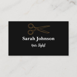 Svart, svart, minimalistisk typografi visitkort
