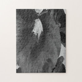 Svårt svart och vitt Hollyhock Flower Puzzle Pussel