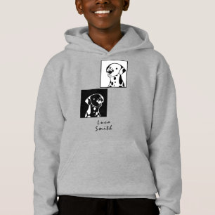 SVART SVART OCH VITT PUPPY HUNDAR RAMED TEXT T SHIRT