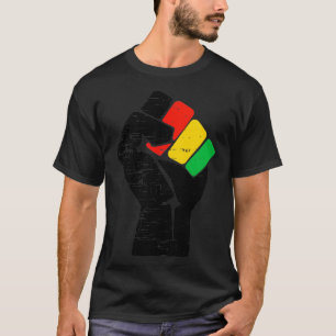 Svart svart Pride i svart historik, månadsvis, ned T Shirt