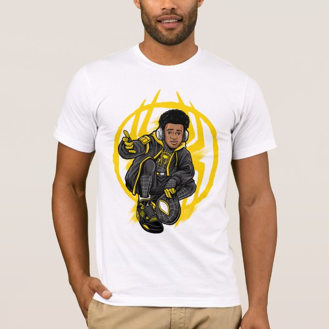Svart Svart, smaksatt T Shirt (Framsida)