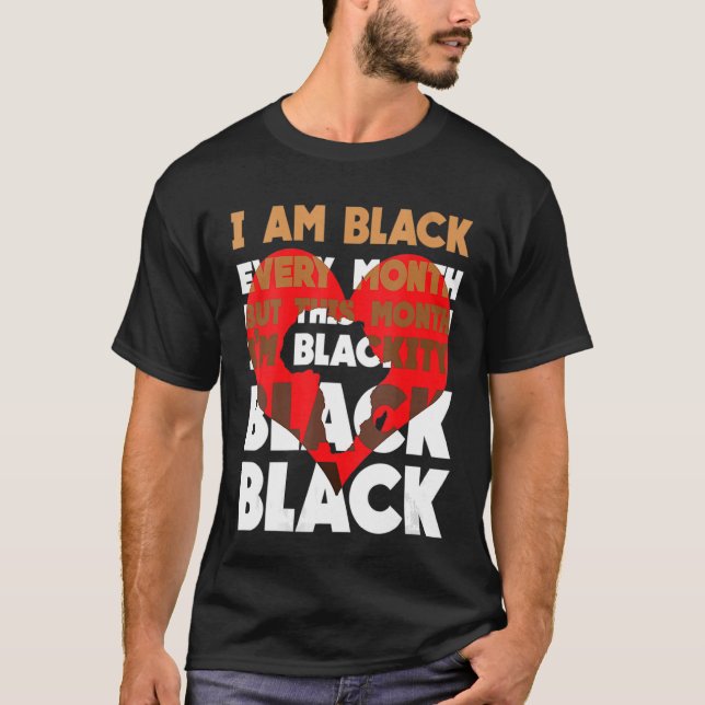 Svart svart varje månad, svart historik, BHM BLM A T Shirt (Framsida)