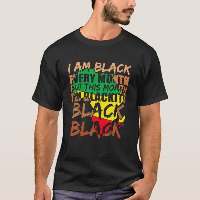 Svart svart varje månad, svart historik, BHM T Shirt (Framsida)