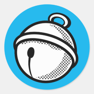 Svart, svart, vit Tecknad, poppgrafik Runt Klistermärke