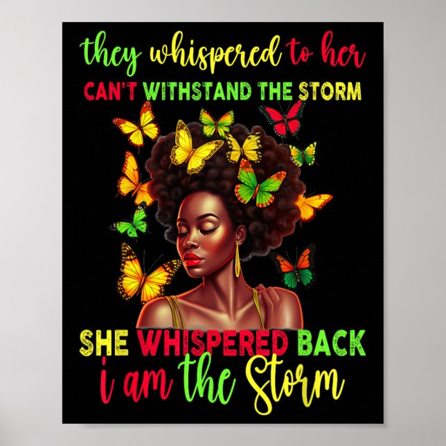 Svart svarta kvinnor Afro Black Poster (Framsidan)