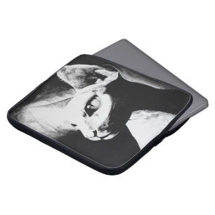 Svart svartvit konst utan svep i Kattunge Laptop Fodral