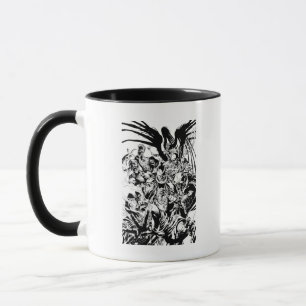 Svart svartvit lyktakår - mugg
