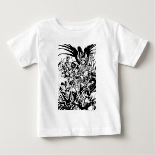 Svart svartvit lyktakår - t shirt