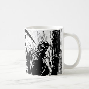 Svart svartvit lyktakårpanel - kaffemugg