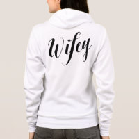 Svart Svettshirts med Wifey Script