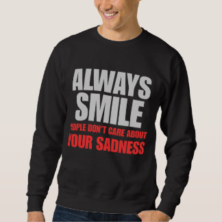 Svart sweatshirt för män med verklighetsutsaga