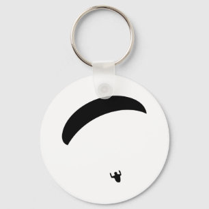 svart symbol för paragliding nyckelring