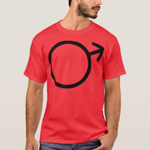 Svart symbol för Planet Mars T Shirt