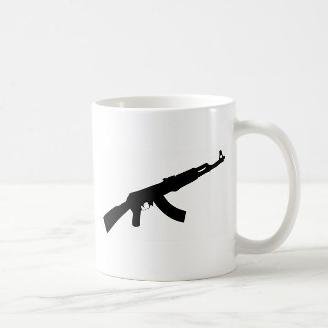 svart symbol för vapenak 47 kaffemugg (Höger)