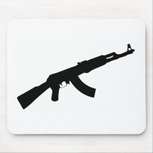 svart symbol för vapenak 47 musmatta
