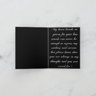 Svart symbolkort med blommor och fjärilar kort