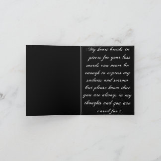 Svart symbolkort med blommor och fjärilar kort