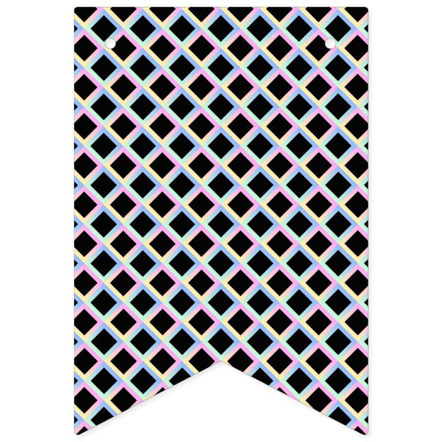 Svart symmetriska diamanter med övertonad Ramar Vimplar (Första flaggan)