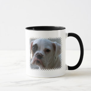 Svart synad mugg för boxarehundkaffe
