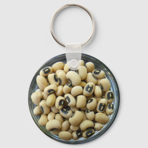 Svart synade ärtor Keychain Nyckelring