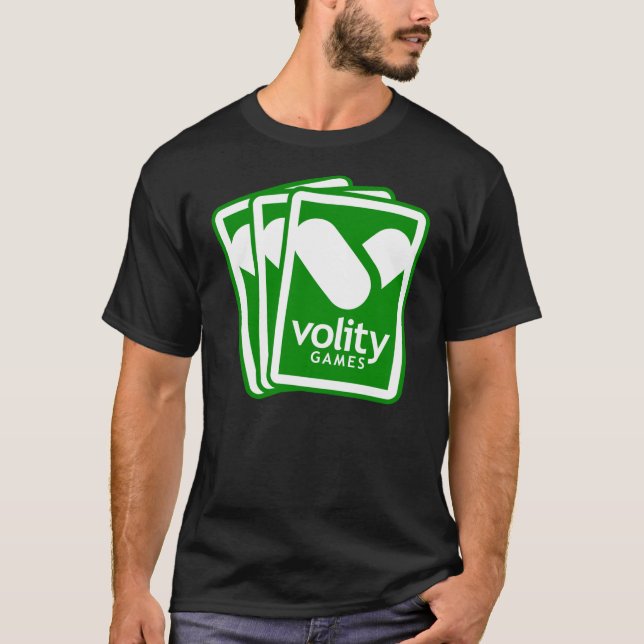 Svart T för logotyp för Volity lekfläkt Tröja (Framsida)