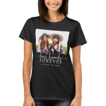 Svart T-shirt för bästa vänner för evigt