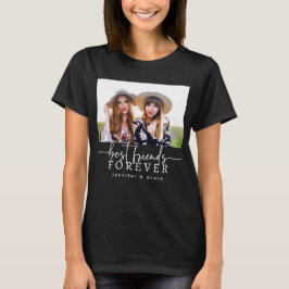 Svart T-shirt för bästa vänner för evigt