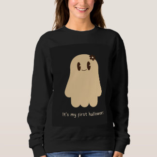 Svart T-shirt för kvinnor med långa ärmar (Hallowe