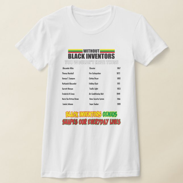 Svart T-shirt för uppfinnare (Laydown)