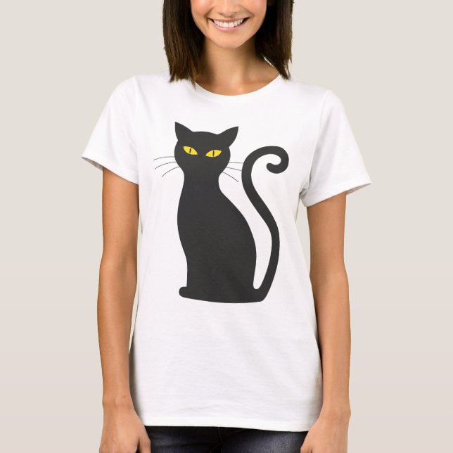 Svart T-shirt-klänning T Shirt (Framsida)