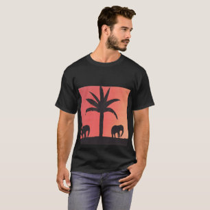 Svart T-shirt med Elephant Design