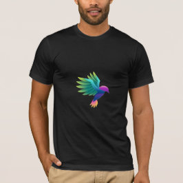 Svart t-shirt med en livfull