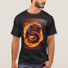 Svart T-Shirt med en unik dragantändelse
