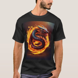 Svart T-Shirt med en unik dragantändelse