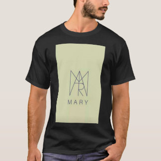 Svart t-shirt med namn Mary design