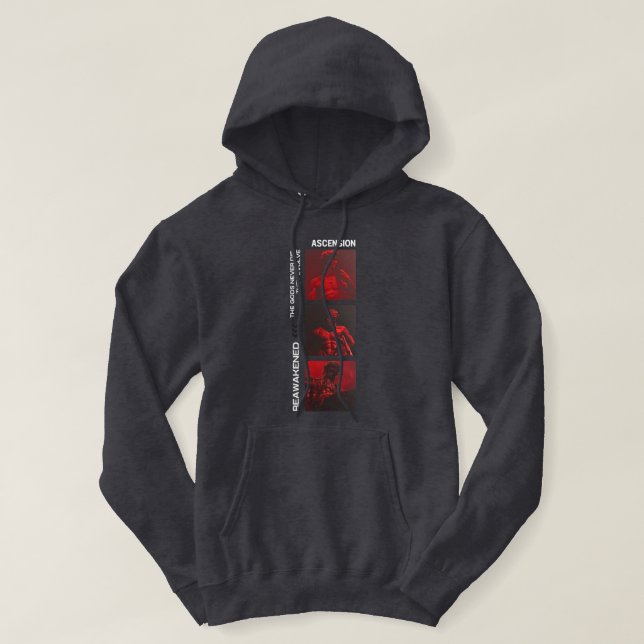 Svart T-shirt Mörk Hoodie (Design framsida)