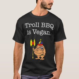 Svart T skjorta för trollBBQ Tee Shirt