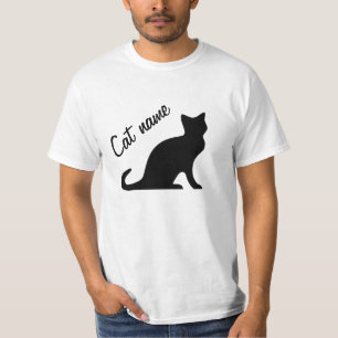 Svart t-skjortor med anpassningsbar pet namn t shirt
