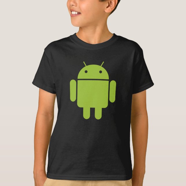 Svart T-tröja för Androidungar Tröja (Framsida)
