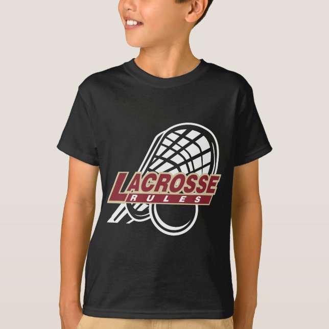 Svart T-tröja för Lacrosse T Shirt (Framsida)