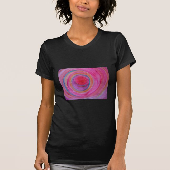 Svart T-tröja för spirala Tjurögakvinnor T-shirt (Framsida)
