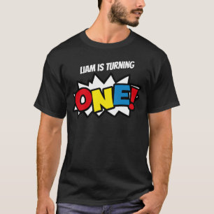Svart T-tröja för Superhero, födelsedagdräkt T Shirt