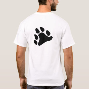 Svart T-tröja för tass (tillbaka design) T-shirt