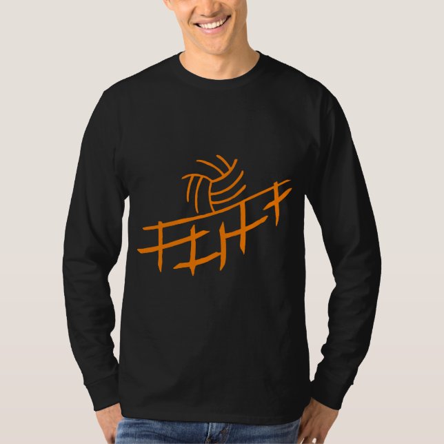 Svart T-tröja för volleyboll Tee (Framsida)