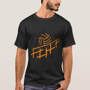 Svart T-tröja för volleyboll Tee Shirt