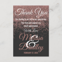 Svart Tack i Glitter i ro Kort